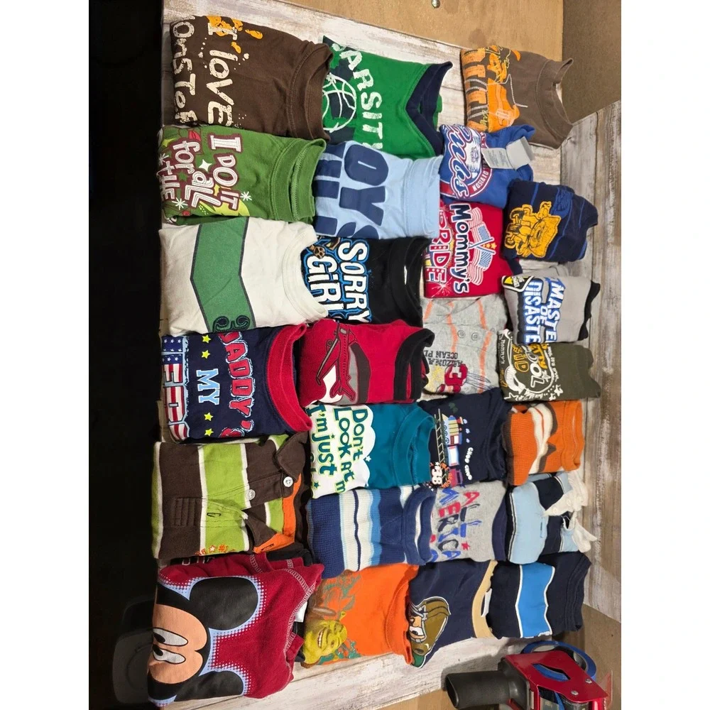 Boys Clothing Bundle Disney Mickey Mouse Cars SpongeBob Cubs Jeans Tees 2t 24m - Picture 6 of 12